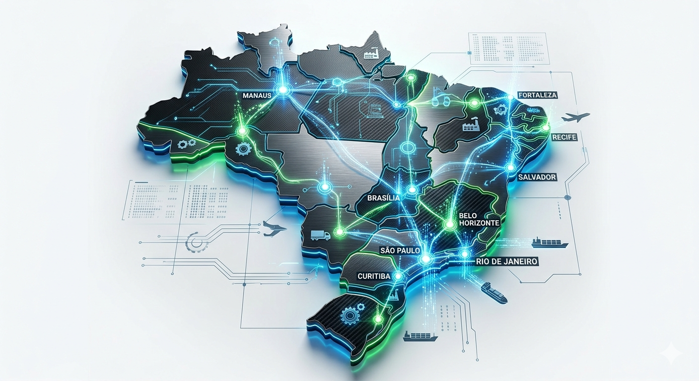 Mapa de distribuidores CinchSeal no Brasil